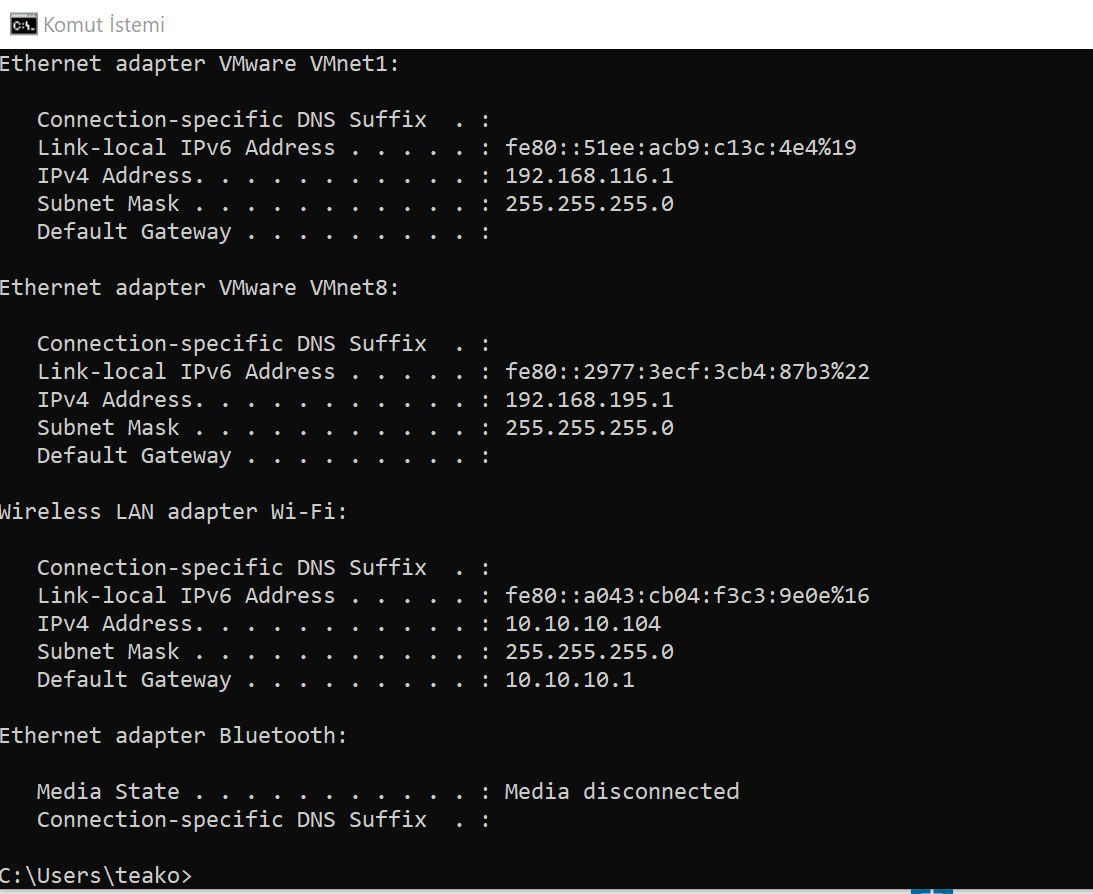 Temel Ağ Yardımcı Programları