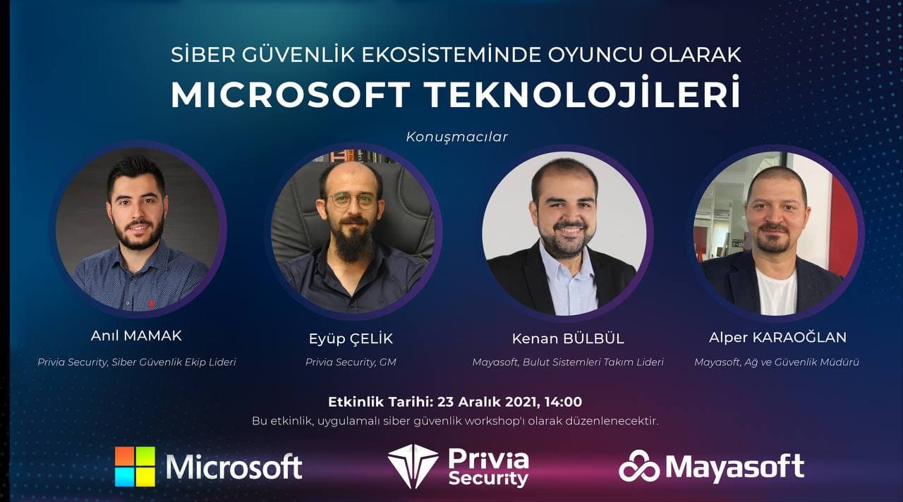 Microsoft Güvenlik Teknolojileri Etkinliği