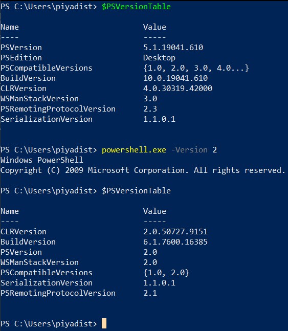 Powershell 2.0