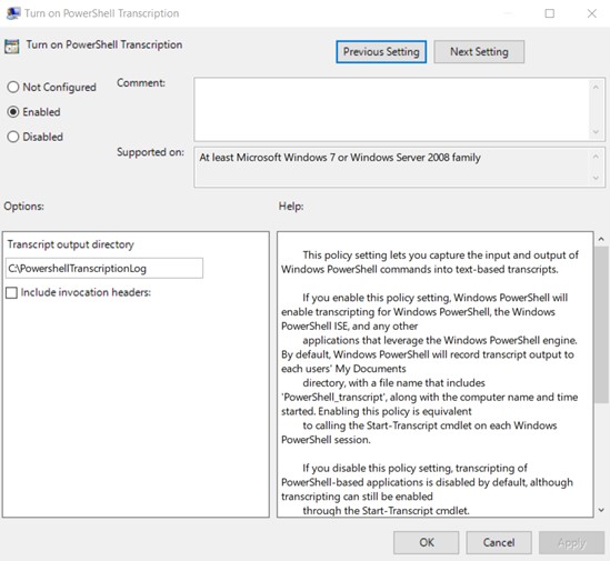 Transcription Logging